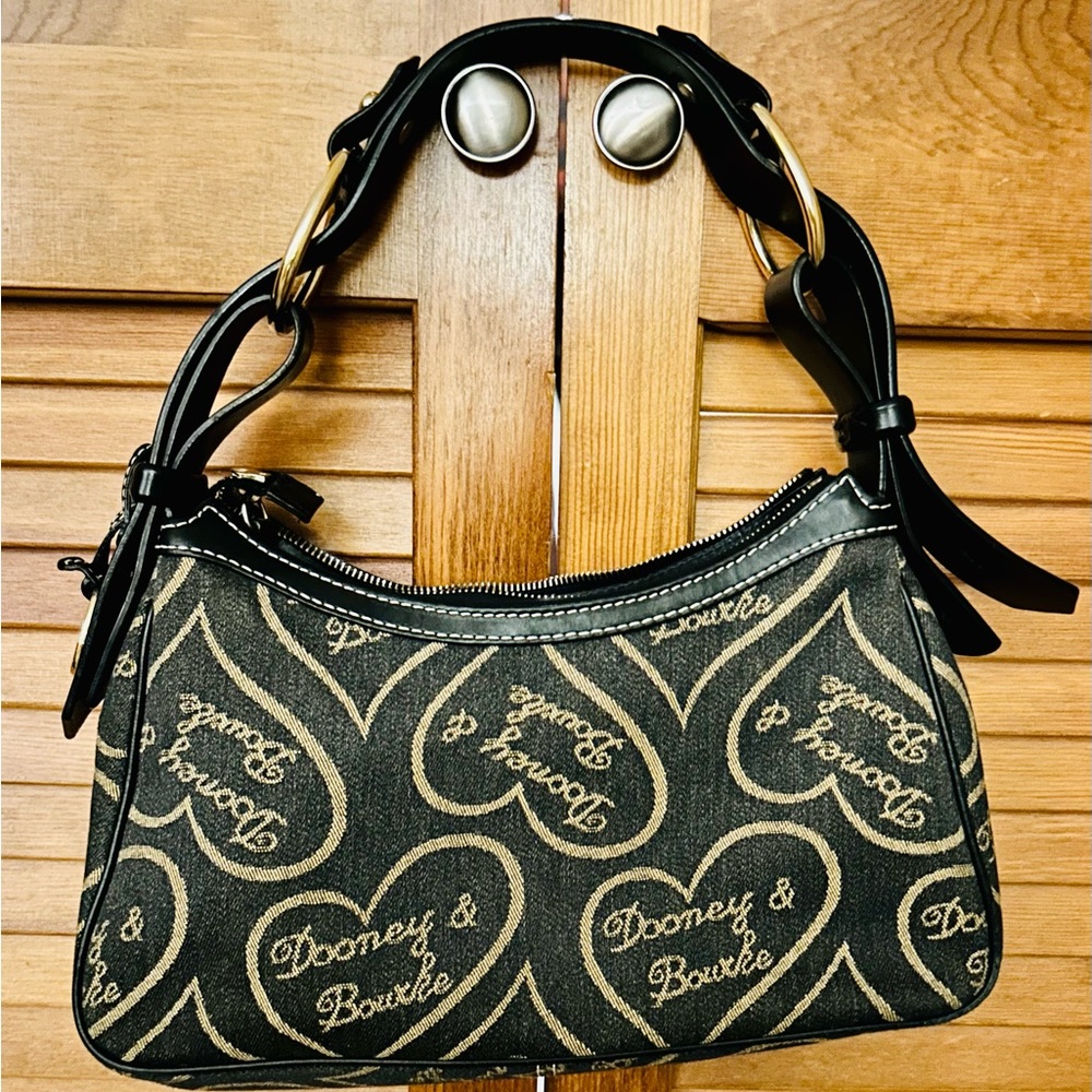 Vintage Dooney & Bourke Canvas Hobo Tote-Great Condition!
